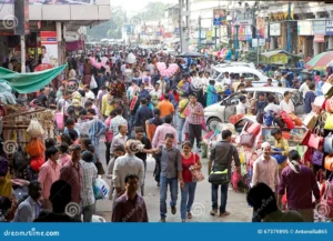 crowd people near new market kolkata india enclosed located lindsay street streets around 67379895